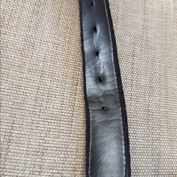 Omega Vintage Etched Suede? Belt Gold Metallic Buckle Floral Design Fits 30-34” - Picture 10 of 14